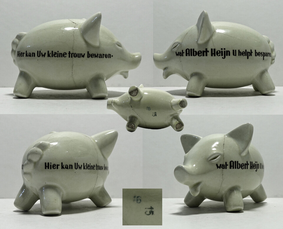 AH piggy bank: WHITE, CREAM