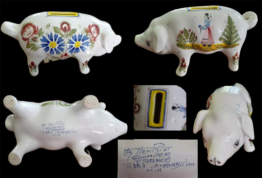 Piggy bank with “tradition”